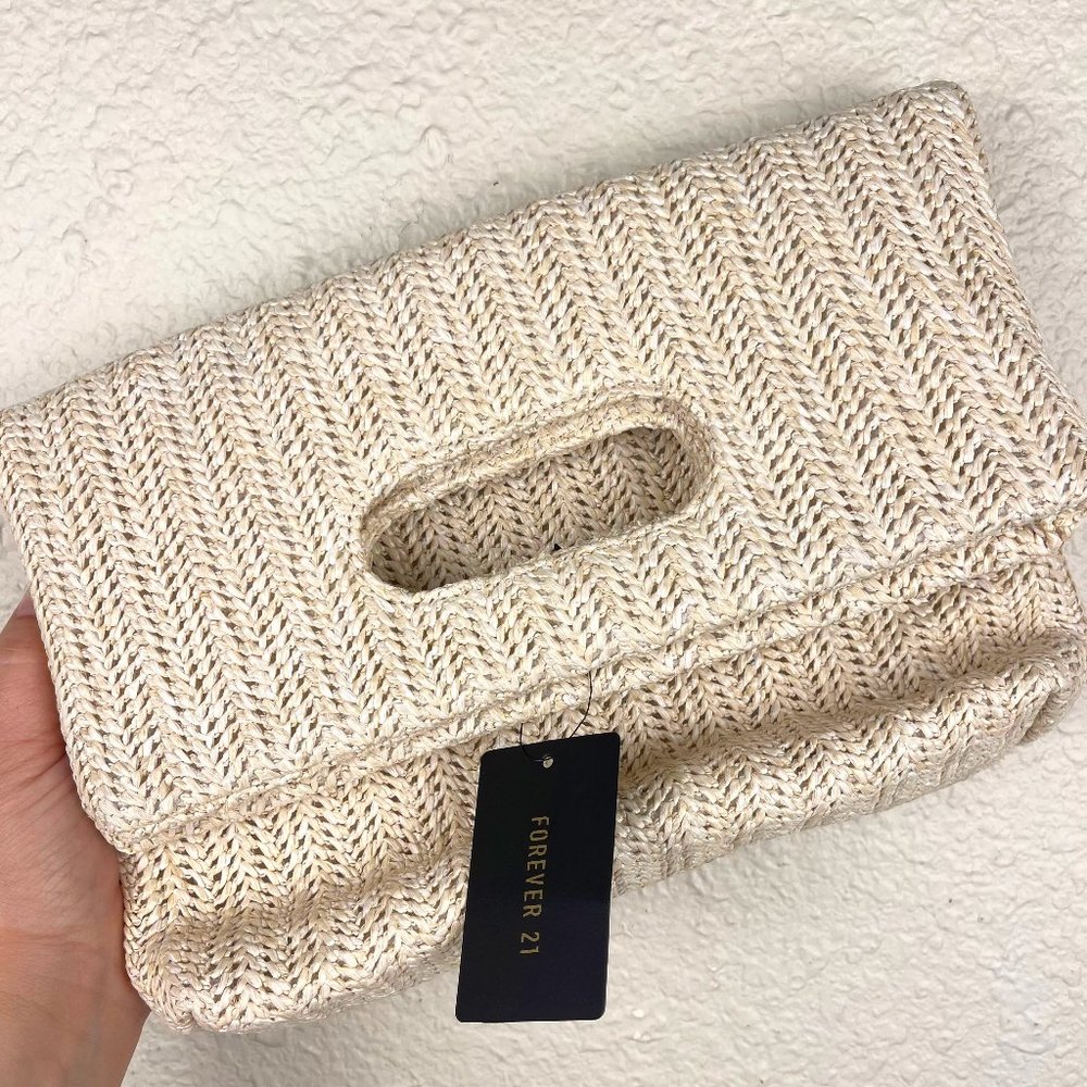Forever 21 Natural Woven Handbag NWT